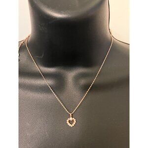 KATE SPADE rose gold heart pedant necklace